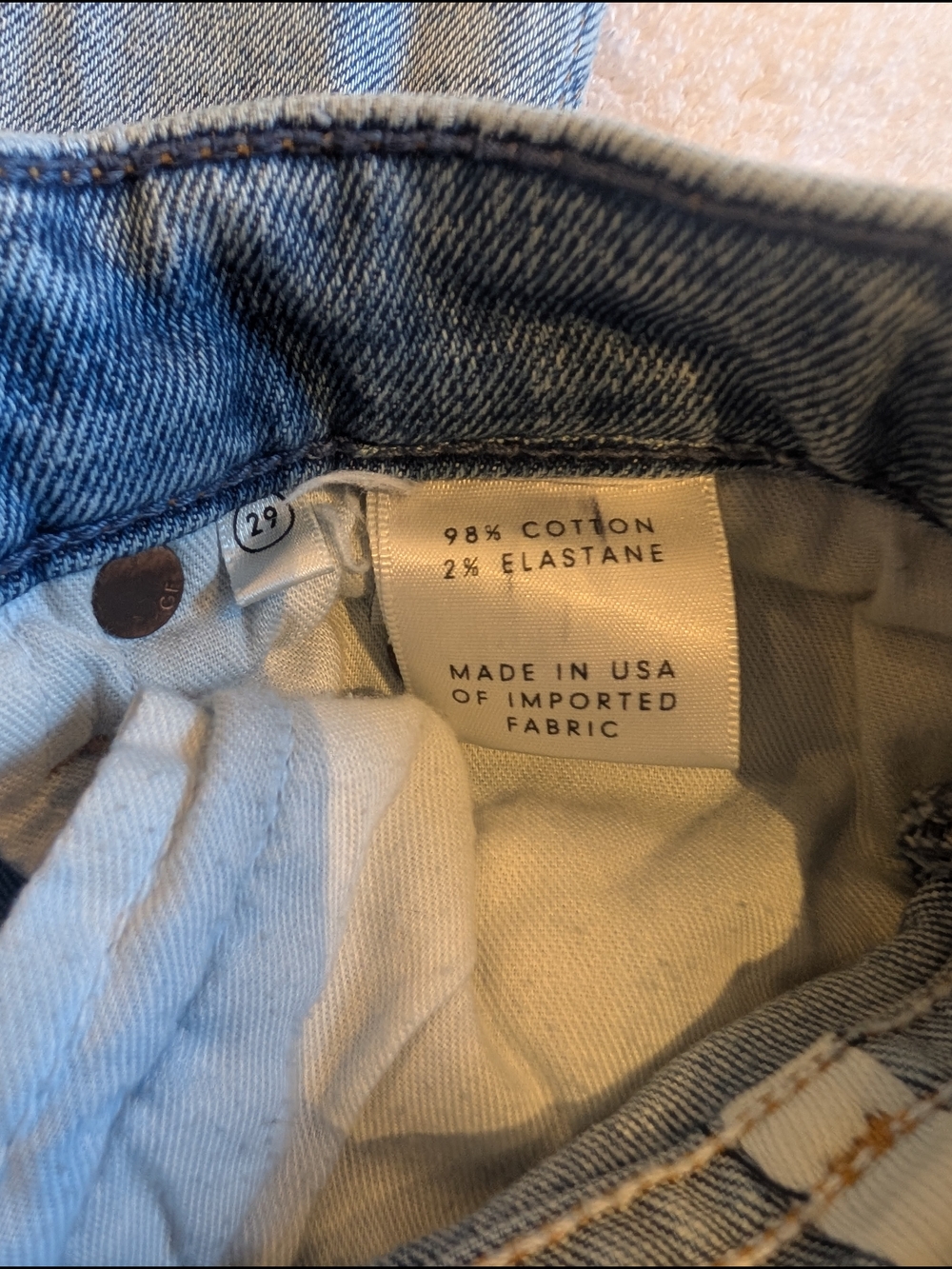 GRLFRND Karolina High Rise Distressed Jeans Light Wash Button Fly 29 - Picture 7 of 10